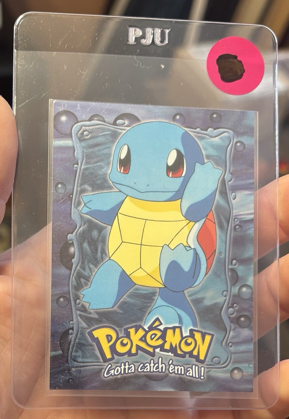 Squirtle 07 Holo Foil E7 of 12 Topps Pokemon The First Movie Blue Logo 