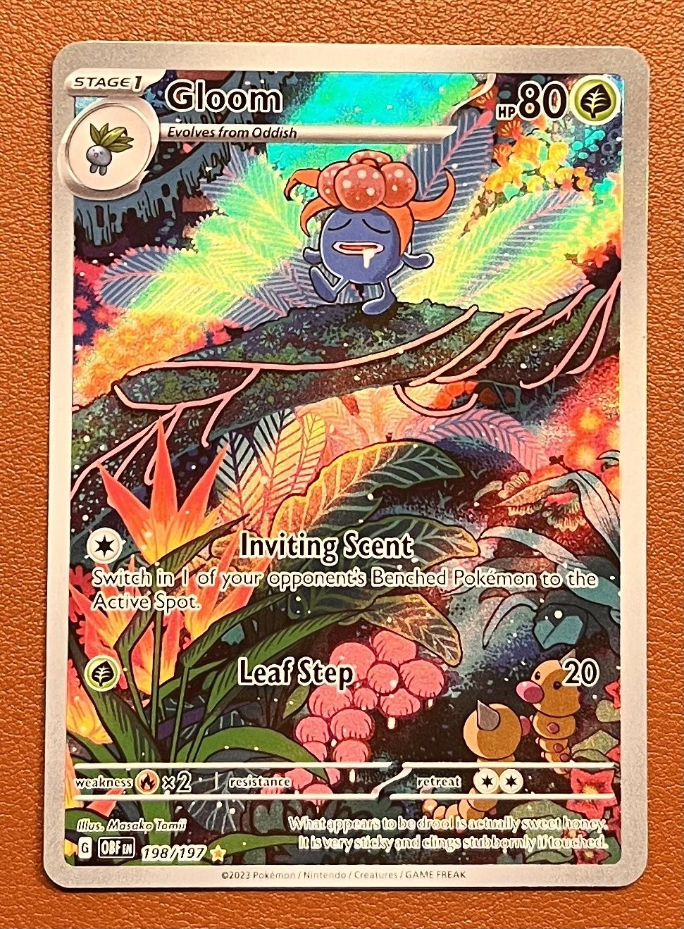 Pokemon Gloom 198/197 SV03: Obsidian Flames Illustration Rare Holo