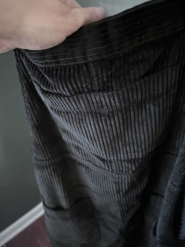 Vestido Wild Fable Negro Pana XXL Ébano Nuevo con Etiquetas Objetivo Botón Lateral - Imagen 8 de 12