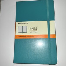 Moleskine Brisk Blue Medium Hard Cover Notebook, 5 x8.25 , New/Sealed, Lined