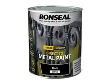 Ronseal 39195 Direct to Metal Paint Black Gloss 750ml
