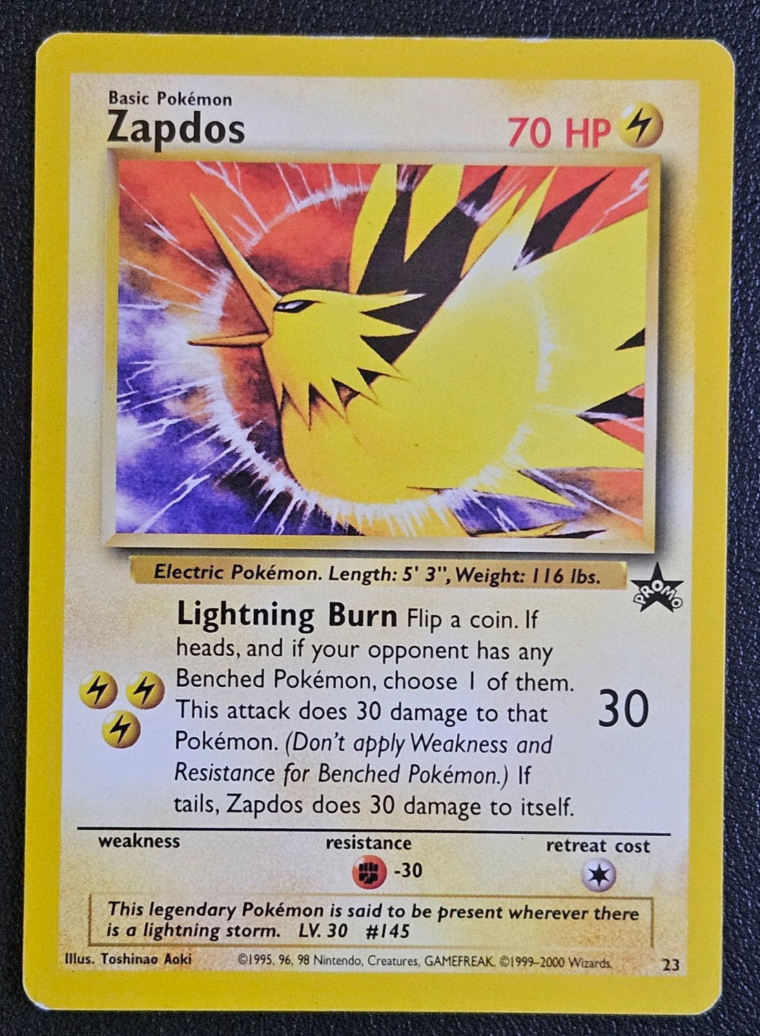 Zapdos 23/53 Wotc Promo Regular LP