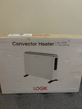 Logic Convector Heater 2000W 2 Heat Settings White Electric Heater with Timer