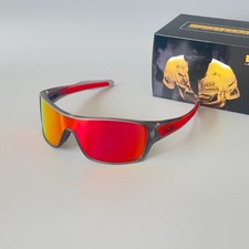 Oakley Turbine Rotor OO9307 PRIZM Sunglass Gray Clear Frames/Red Lenses Red Legs