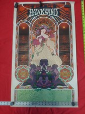 Hawkwind tour blank, 21 x 35, Good condition, 1973