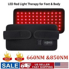 30W 660nm 850nm Near Infrared Red Light Therapy Waist Wrap Pad Belt Pain Relief