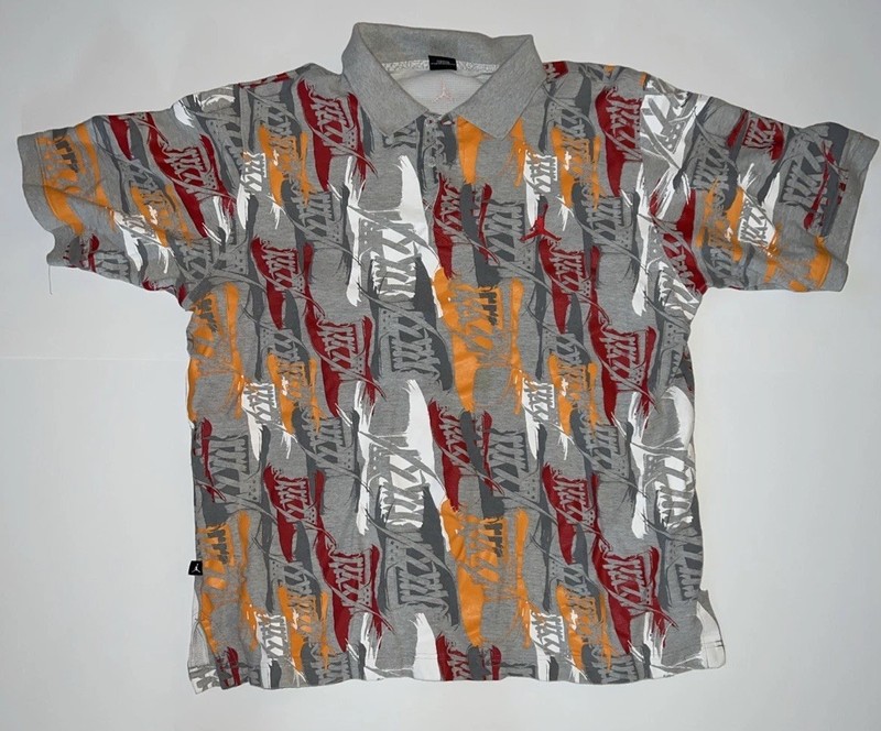Vintage Air Jordan Collage Jordan Brand Polo Og Y2k Sz 3x Grey