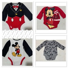 Bundle Lot Of Mickey Mouse One Pieces Size 3/6 And 6 Month