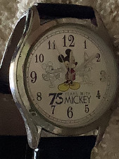 Vintage Disney 75 Years with Mickey Wrist Watch  WORKS  No reserve