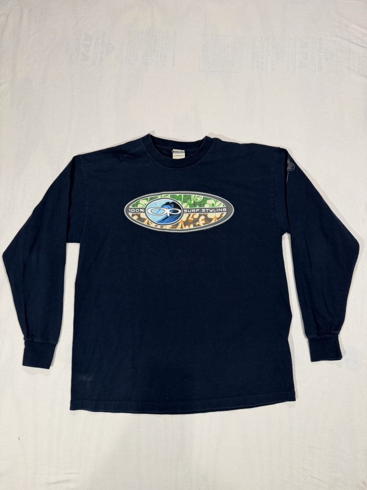 Vintage Y2K Ocean Pacific Logo Surf Long Sleeve Tshirt Size XL  Blue