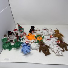 Lot Of 20 Ty Teenie Beanie Baby Babies Halloween Christmas and Country Theme