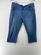 Women's Lee Slim Fit Sculpting Mid Rise Pull on Capri Jeans SIze 14 Petite