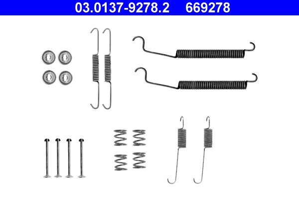 Hinterachse ATE 03.0137-9278.2 ZubehöRsatz, Bremsbacken FüR Peugeot,Renault-image