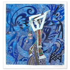 Ting Kuang- Silkscreen "Peacock and Flowers"