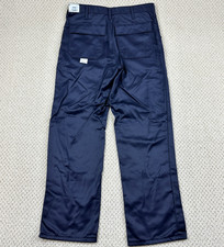 Steel Grip Inc Pants Mens 36x32 Navy Flame Resistant FR Sateen Trousers USA Made