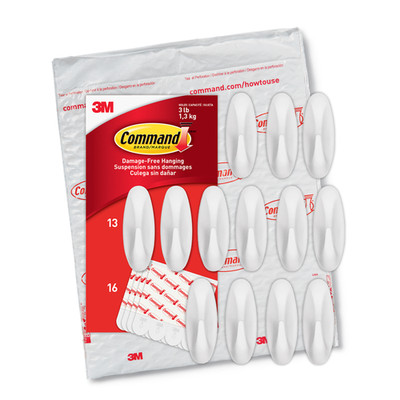 Command Medium Designer Hooks [Removable]: 13-pack (White) *3-pack