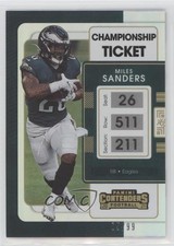 2021 Panini Contenders Championship Ticket 5/99 Miles Sanders #80 0o6v