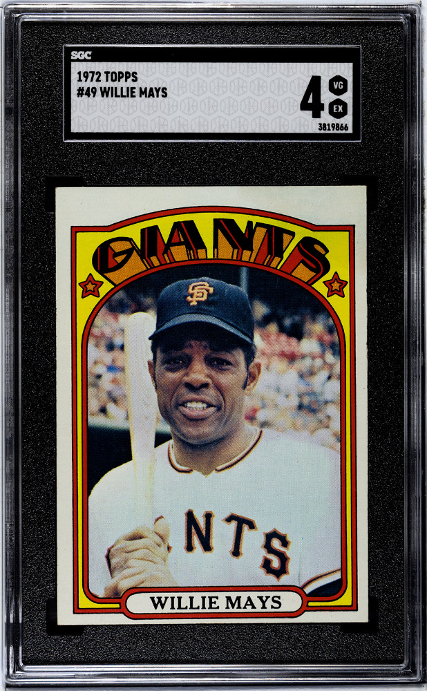 1972 Topps #49 Willie Mays (HOF) SGC 4 VG-EX Giants MLB Vintage Baseball Card