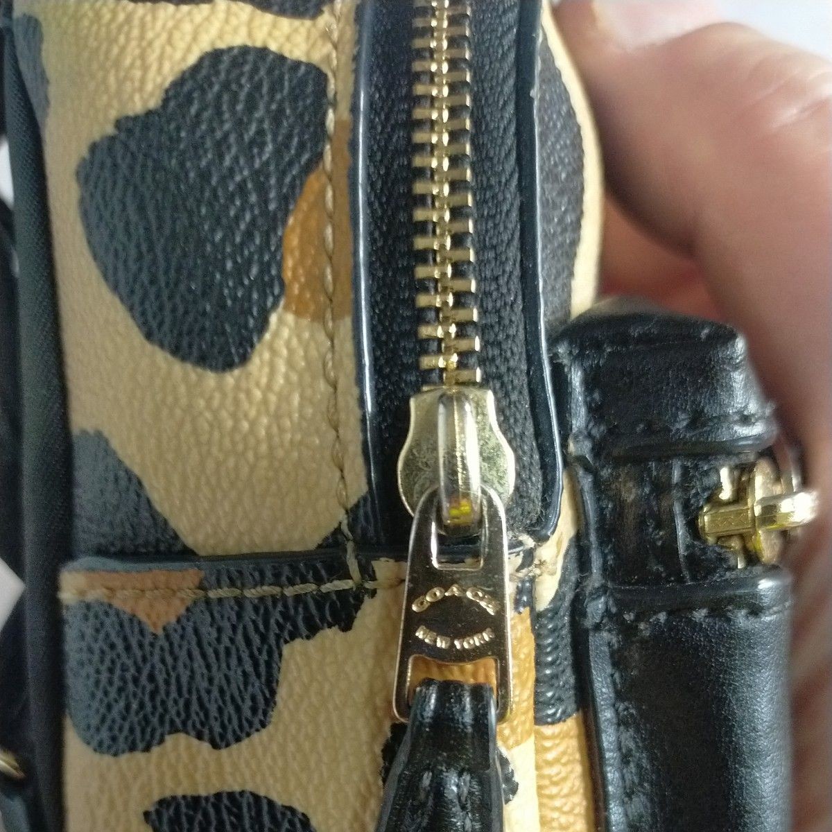 COACH Leopard Mini Backpack Pouch 22a - image 8