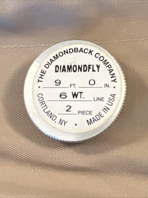 Near MINT Diamondback 9  6 Weight Graphite Fly Rod Nickel Silver Reel Seat 2 Pc