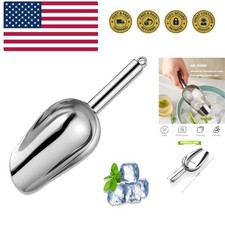 Metal Ice Scoop 6 Oz  Kitchen Ice Scooper for Ice Maker, Small Food Scoops for...