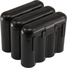3 Pack AA/AAA / CR123A Black Battery Holder Storage Cases