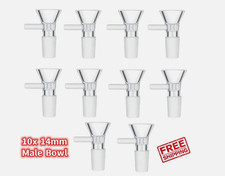  10 PACK 14MM Male Glass Bowl For Water Tobacco Pipe Bong Replacement Head USA