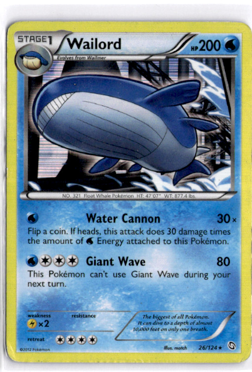 Wailord MP, Dragons Exalted 26/124 - Holo