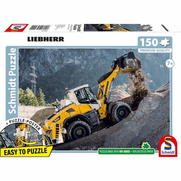 Schmidt Spiele Liebherr Radlader L526 Puzzle Kinderpuzzle 150 Teile Ab 7 Jahren-image