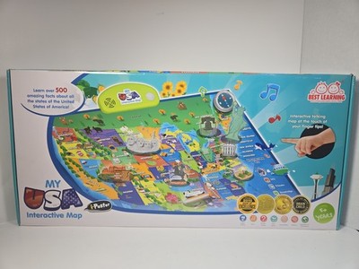 BEST LEARNING i-Poster My USA Interactive Map Educational Talking Toy Kids New