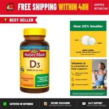 Nature Made Vitamin D3 2000 IU Tablets, 100 Count Immune Bone Support