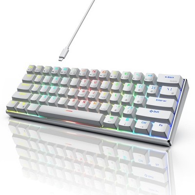 RK ROYAL KLUDGE RK61 Pro White Brown Switch Keyboard