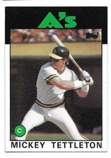 MICKEY TETTLETON 1986 TOPPS ROOKIE CARD NEAR MINT+ CONDITION. rookie card picture