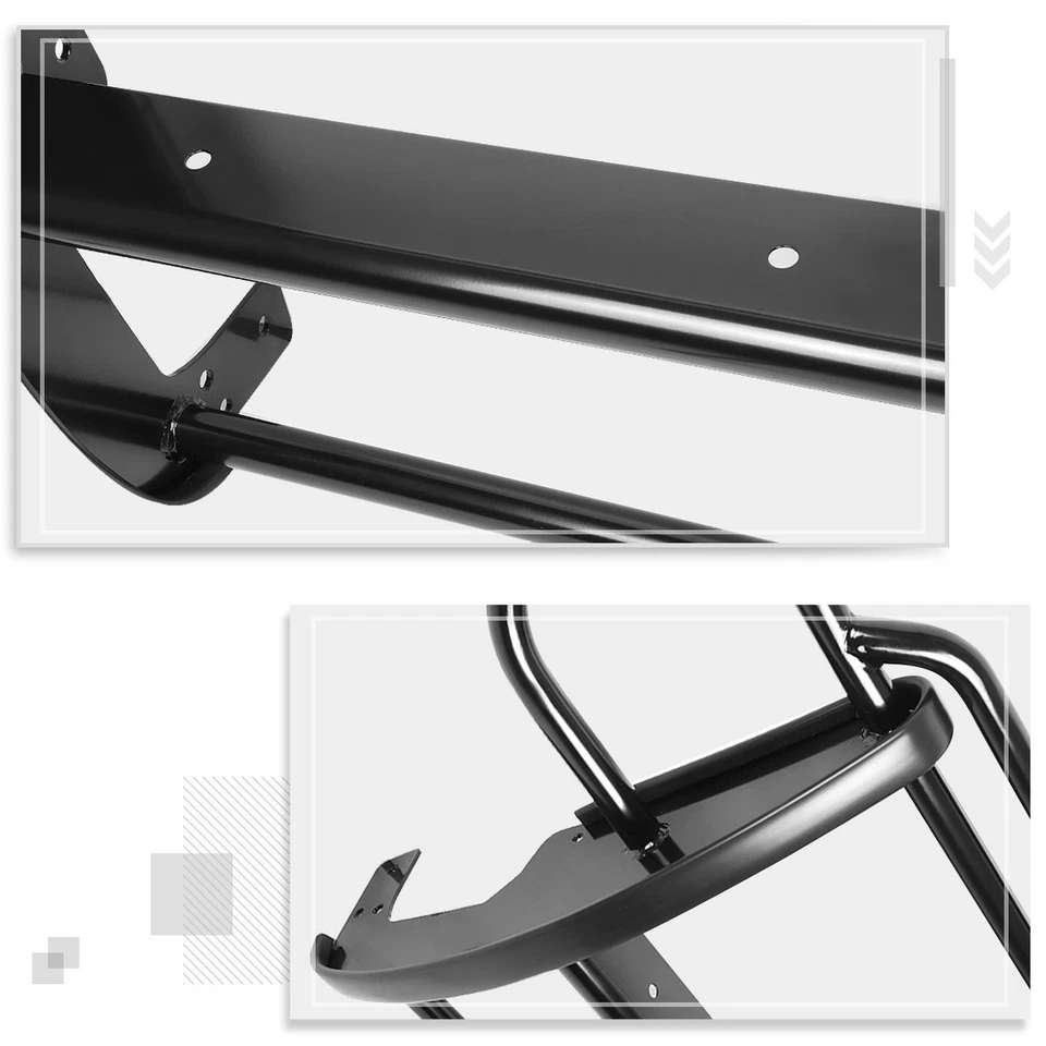 Protector de rejilla de cepillo de parachoques delantero recubierto negro para Jeep Wrangler 07-17 Foto 4 de 4