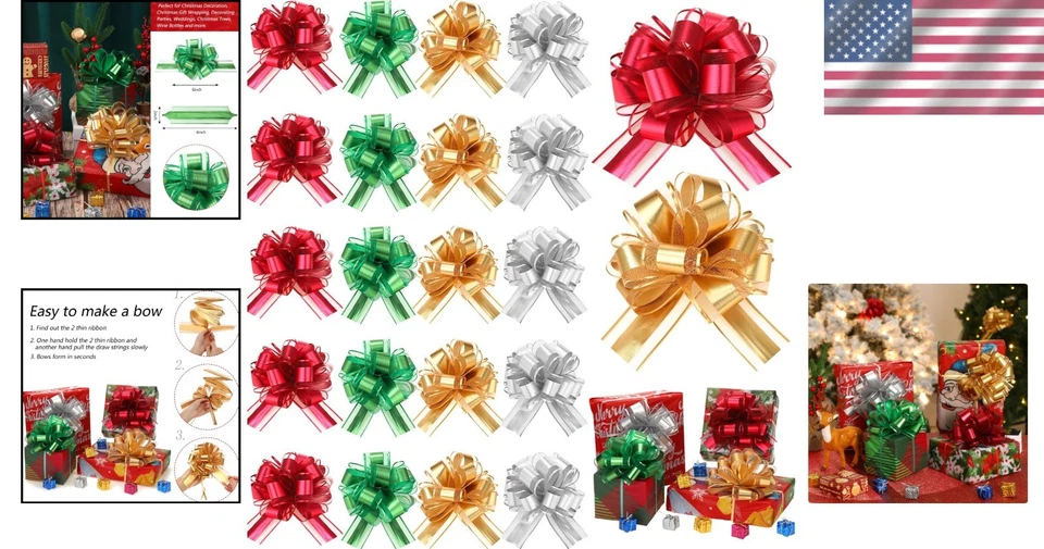 Изысканные 6-дюймовые банты — подарочный набор из 20 предметов для свадеб и праздников - Изображение 2 из 4