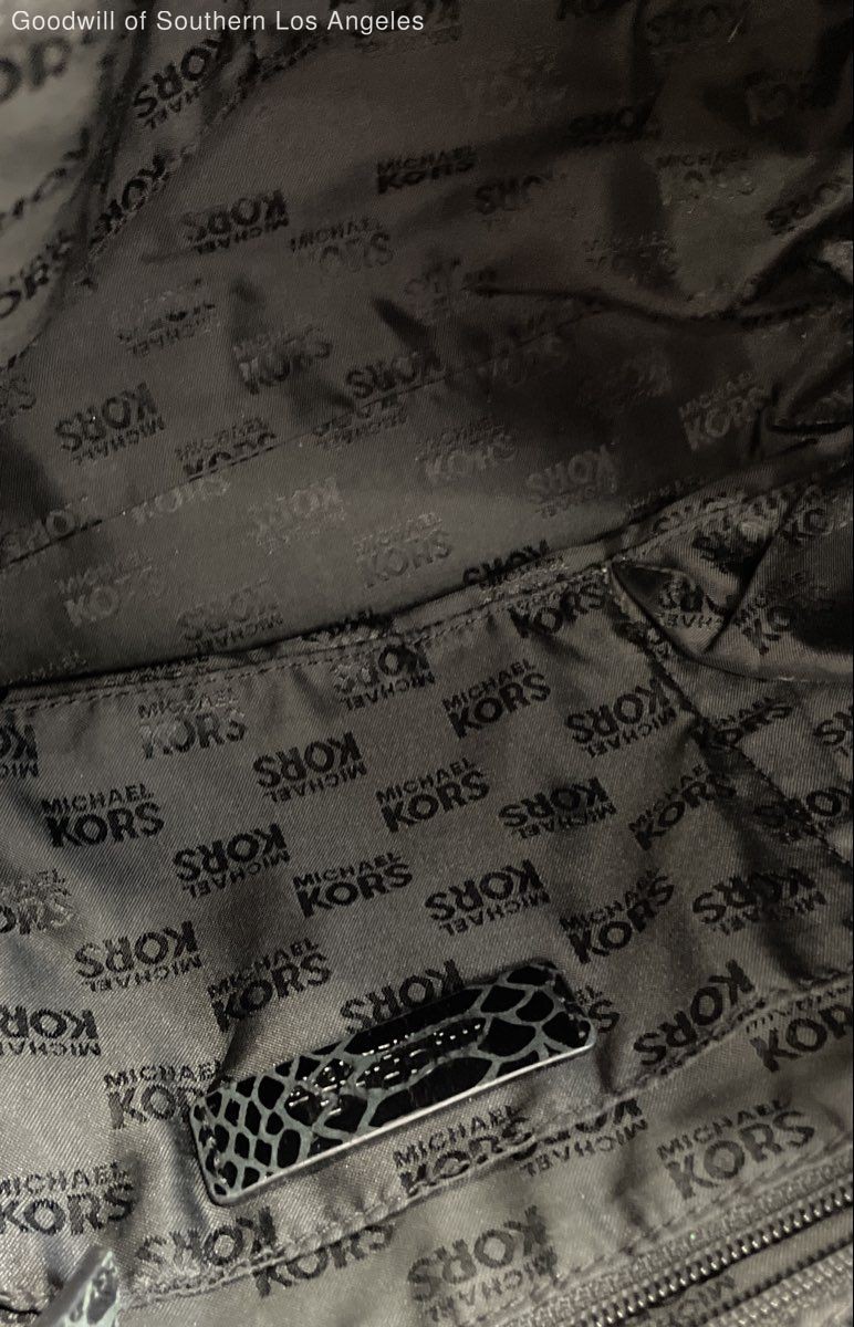 Michael Kors Black Python Embossed Leather Hobo S… - image 6