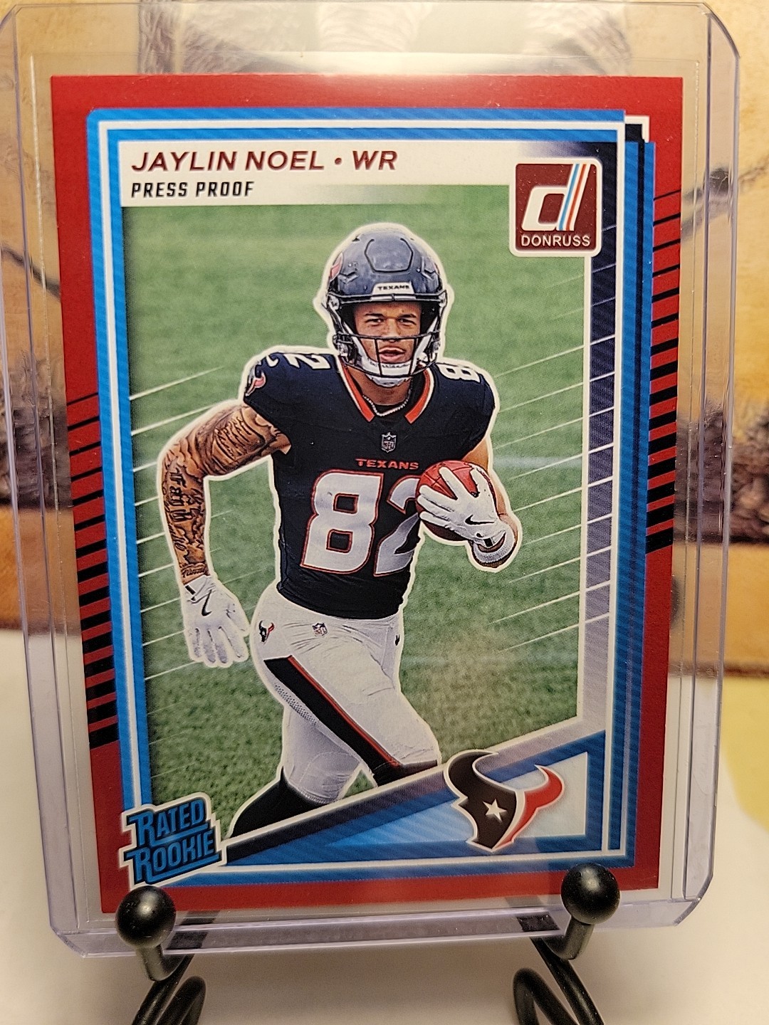 2025 Panini Donruss Jaylin Noel Red Rated Rookie Press Proof No. 324 RC