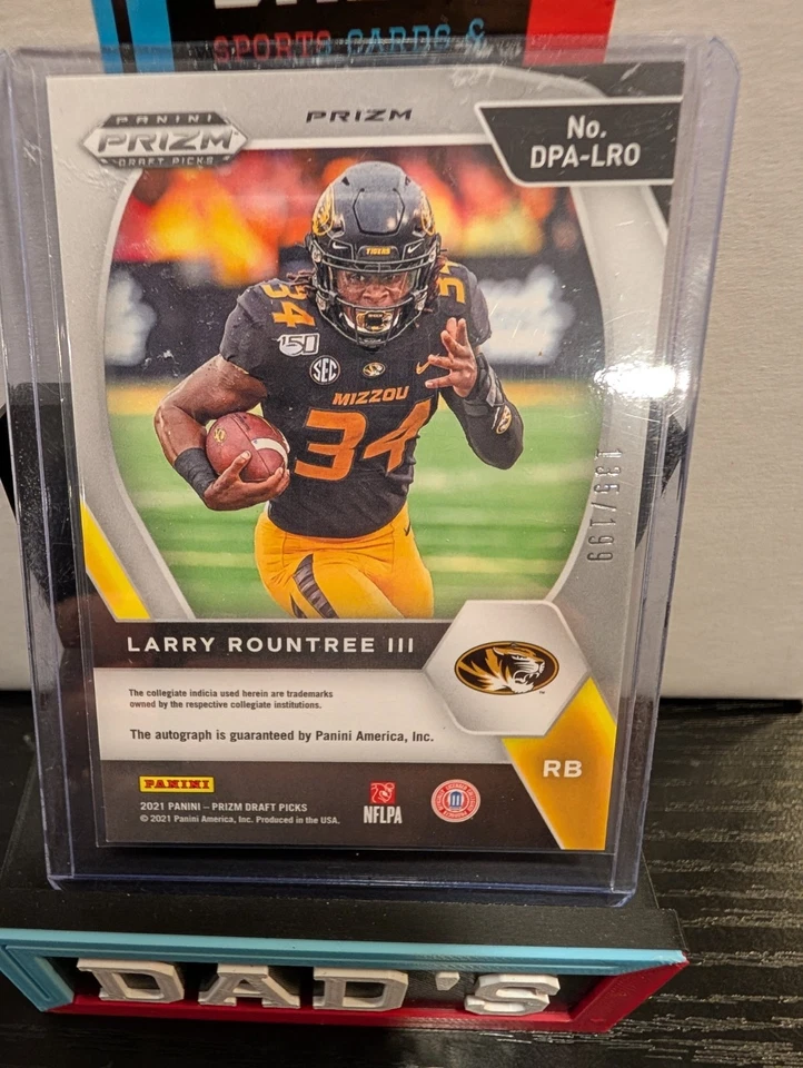 2021 Prizm Draft Picks Draft Picks Autographs Larry Rountree III Red Prizm /199 - Image 2 of 3