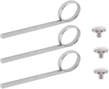 Jiayouy 3 Set B Flat Trumpet Valve Slide Finger Ring with Holder Screw Silver 