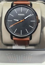 Fossil BQ2310 Luther 3H Black Dial Brown Leather Strap Men's Watch