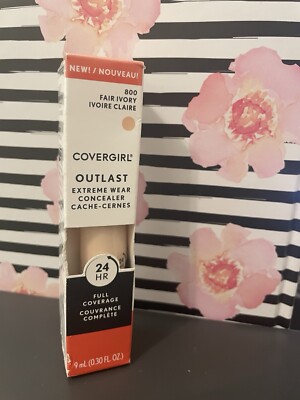 Covergirl Cosmetic Makeup outlast Extreme W Concealer 800 Fair Ivory Full Cov