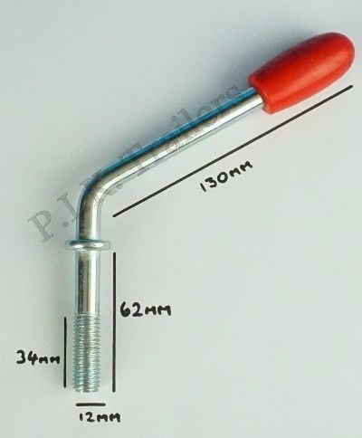 Genuine ALKO Jockey Wheel Clamp Coupling Handle Standard Length AL-KO #BYH573AK - Picture 2 of 2