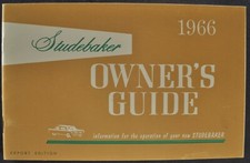 1966 Studebaker Owners Manual Guide Daytona Cruiser Commander Wagonaire 66