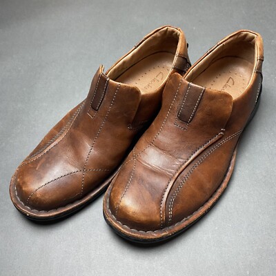 NWT Clarks Escalade Step Brown Leather Loafers Size 12 Amazon.com | Clarks Collection Men main image 4
