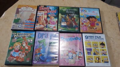  lotto cartoni animati per bambini 8 DVD ITALIANO TITOLI IN DESCRIZIONE 