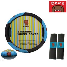 Domo Universal Fit Pvc Steering Wheel Cover Belt Pad Licensed Product Car Auto