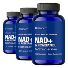 Nicotinamide 500MG Resveratrolo, Integratore NAD Antietà 30/60/120 Capsule