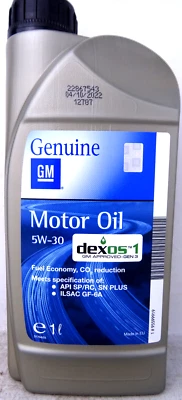 Original Opel GM Dexos 1 Gen3 5W30 Motoröl 5W-30 API SN PLUS, SP/RC 1Liter