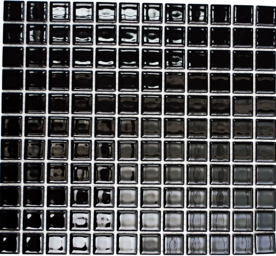 MOSAIK-NETZWERK Mosaïque de Céramique Noir Cuisine Bain Douche Sol Mur Mirroir Art: WB18-0302 1