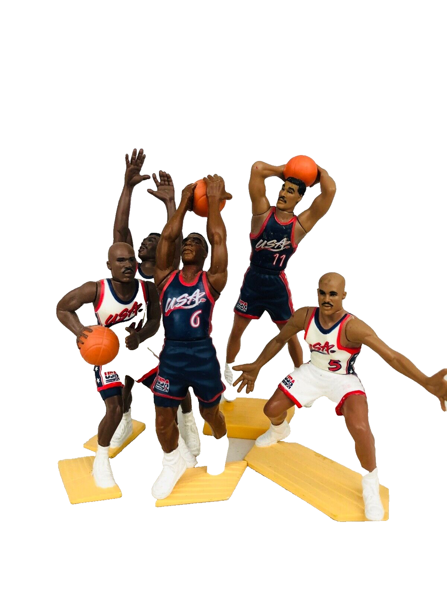 HILL ROBINSON MALONE DREAM TEAM USA 1996 OLYMPICS STARTING LINEUP SET (5)